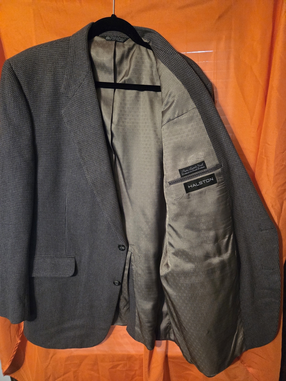 Halston Men's Gray Textured Blazer